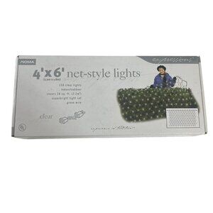 Noma 4X6 Net-Style‎ Lights 150 Clear Indoor/Outdoor Green Wire